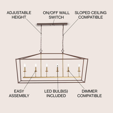 Pagoda Lantern Metal LED Pendant